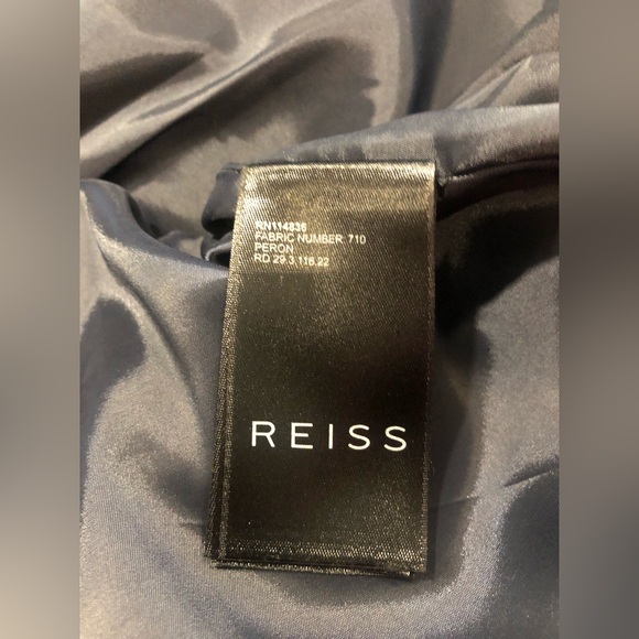 Gorgeous Reiss Peron Dress - silver with navy, size 4 - Picture 6 of 8